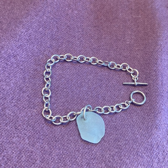 Seaglass & Sterling Silver Bracelet - Picture 3 of 8